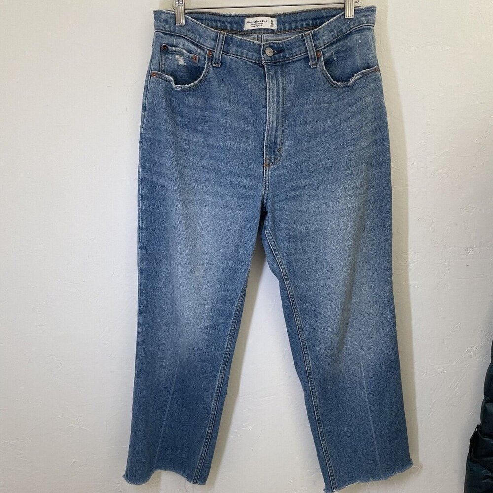 Abercrombie & Fitch Blue Cropped Jeans